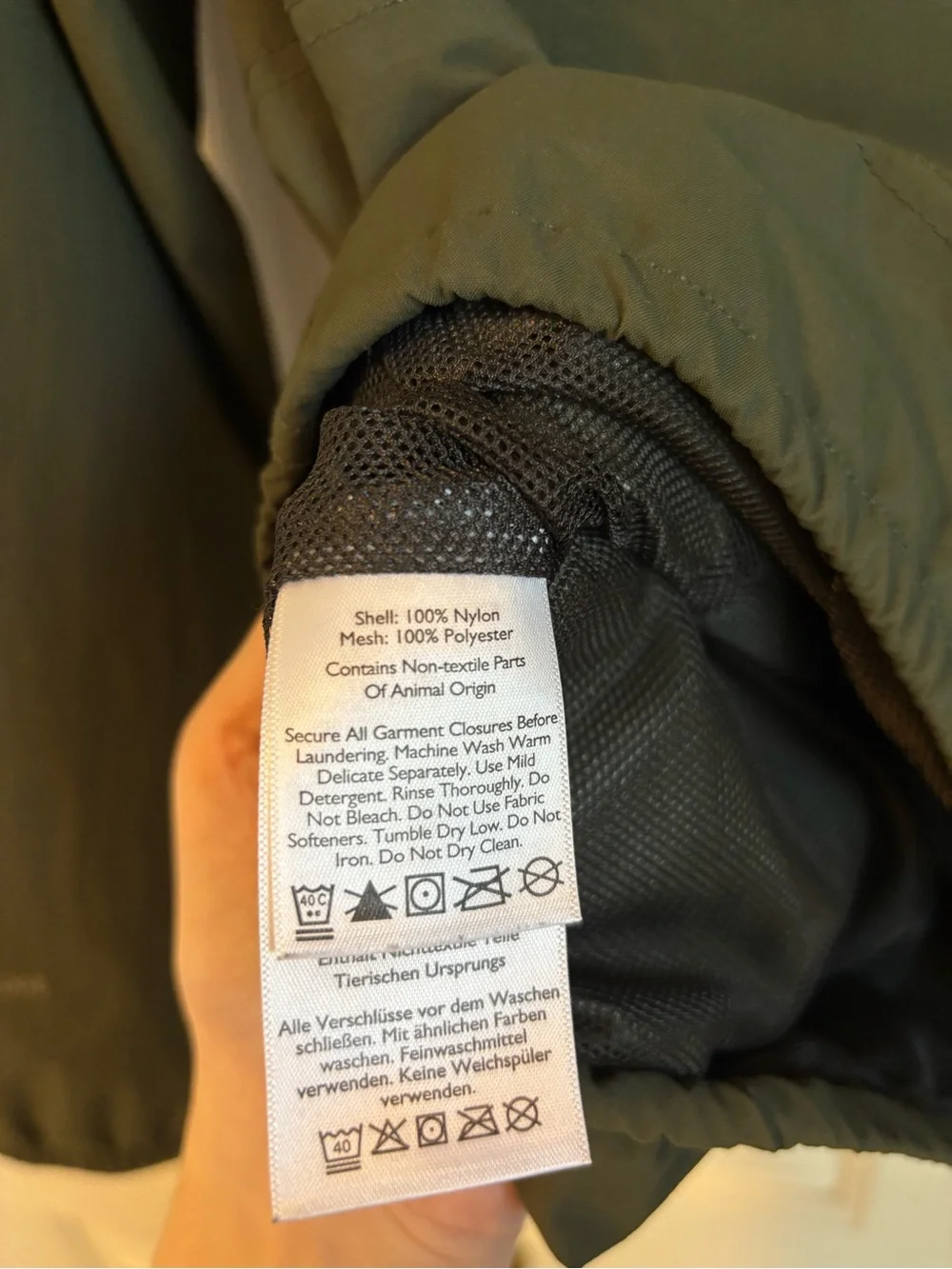 Eddie Bauer Olive Green Hooded Pull-Over Jacket